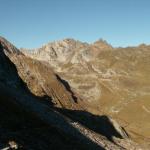 Blick zurück ins Val Torta und zur Cristallina Hütte