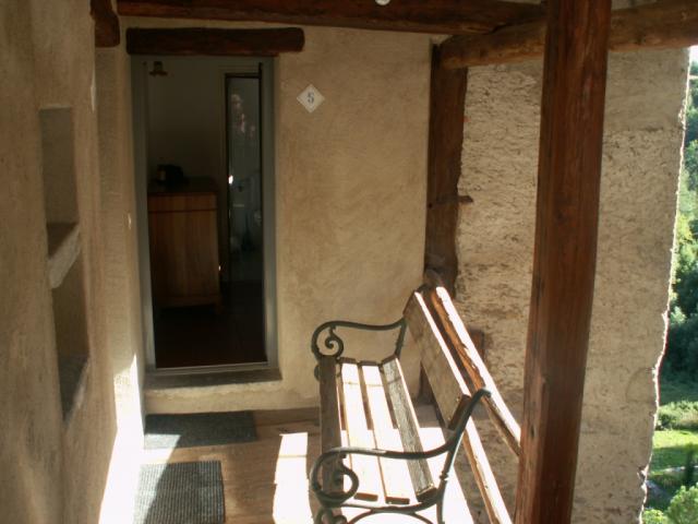 Eingang von unserem Zimmer in der Antica Osteria Dazio