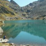 Lago Leit, im Hintergrund der Übergang zur Campo Tencia Hütte