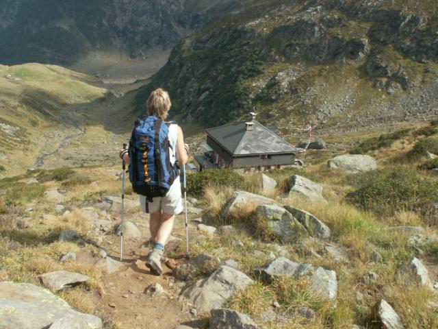 Mäusi erreicht die Campo Tencia Hütte