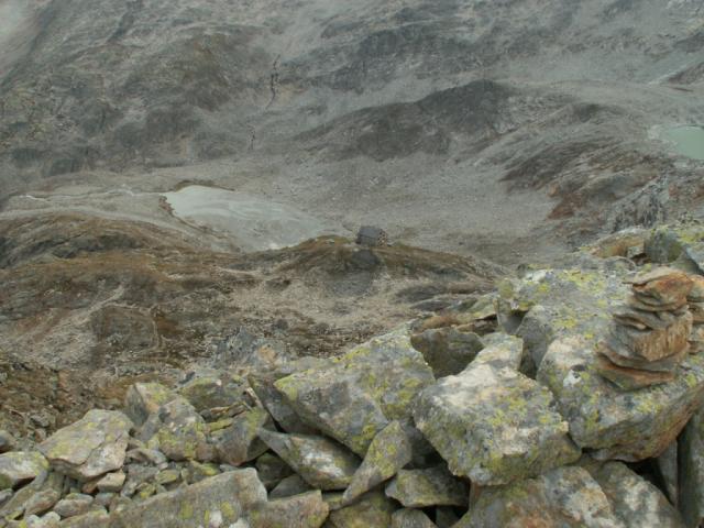 Blick runter zur Rotondohütte