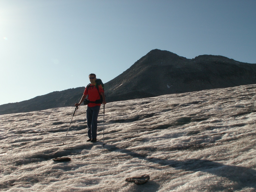 Franco auf dem Witenwasserengletscher