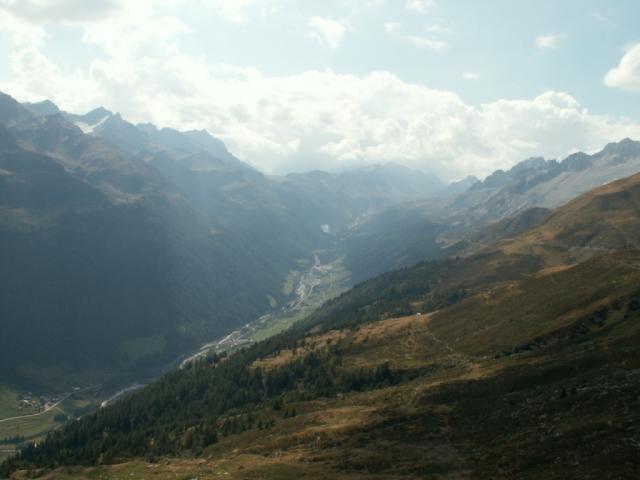 das Bedretto Tal mit Blick Richtung Nufenen Pass