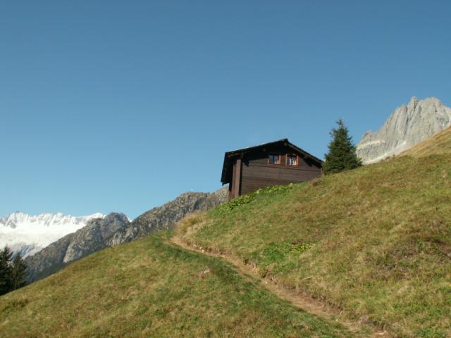 eine schöne Berghütte