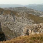 Blick zurück Bergweg zum Berghaus Männdlenen