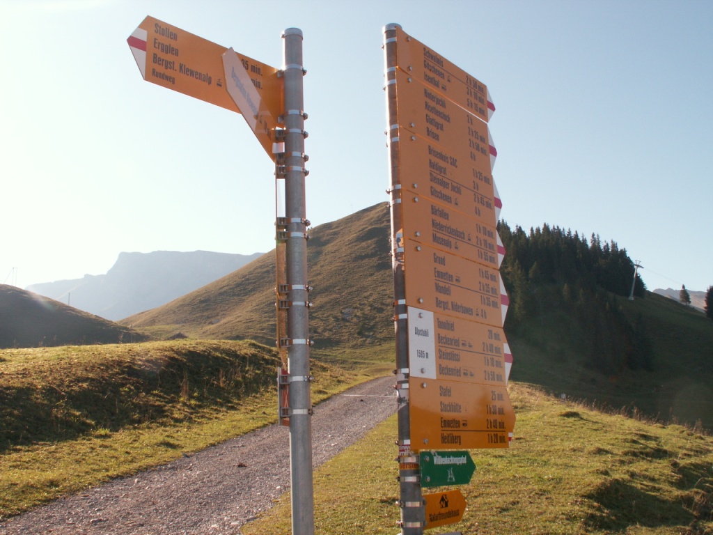 Wandertafel auf Klewi