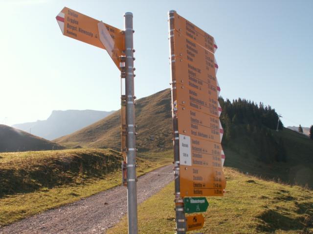 Wandertafel auf Klewi