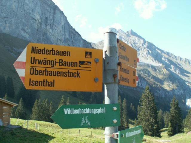 Wandertafel bei Lang Hütte