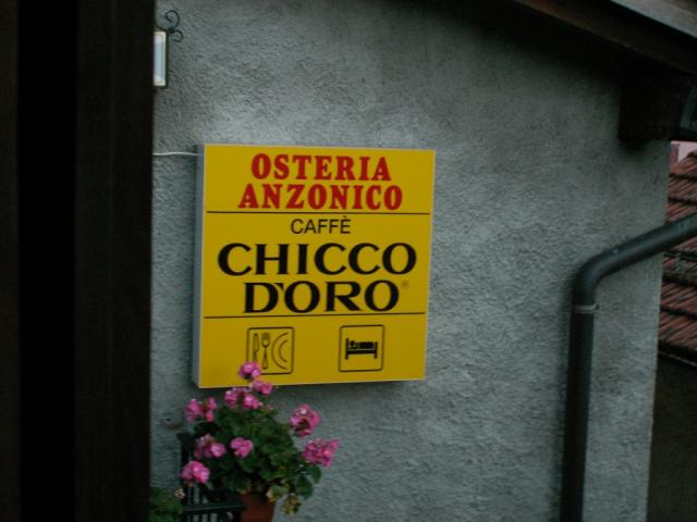 Osteria Anzonico sehr schön und Preiswert