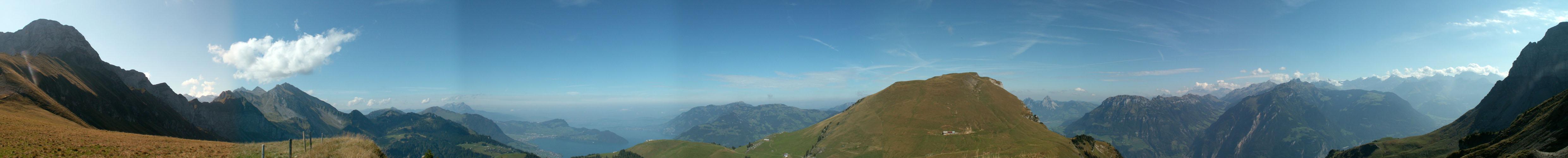 Breitbildfoto von der Laucheren aus gesehen