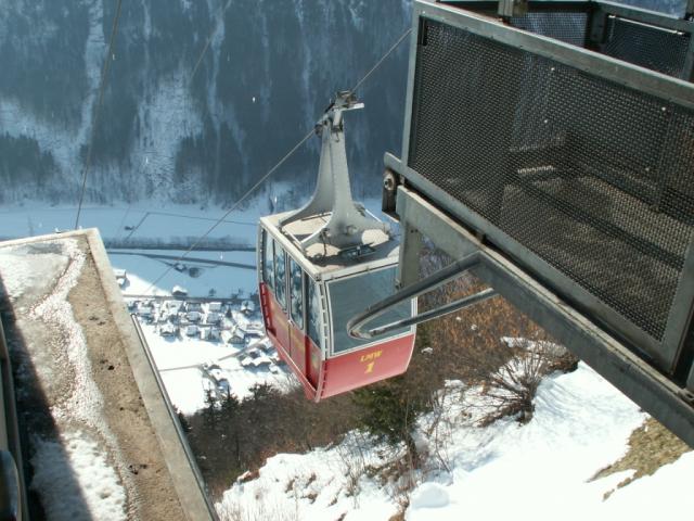 die Seilbahn ist angekommen