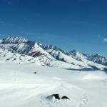 Breitbildfoto in Vollgrösse anschauen. Fellilücke, Piz Tiarms, Val Val, Crispalt, Val Giuv, Piz Ault u.s.w.