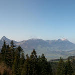 Breitbildfoto mit Lauerzersee und Rigi