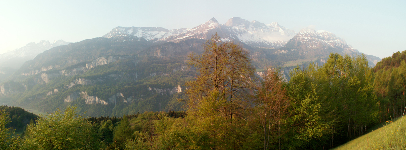 Breitbildfoto auf Wandelhorn, Wildgärst und Axalphorn