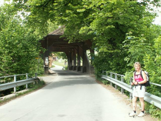 Holzbrücke über die Gürbe