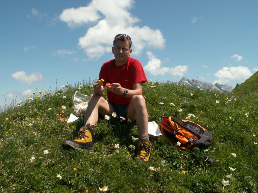 Franco beim Mittagessen