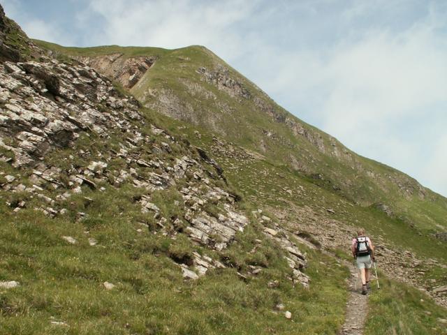 dem Grat entlang Richtung Alvier