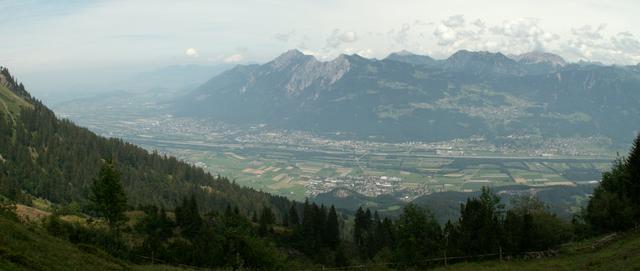 Breitbildfoto Rheintal und Fürstentum Liechtenstein
