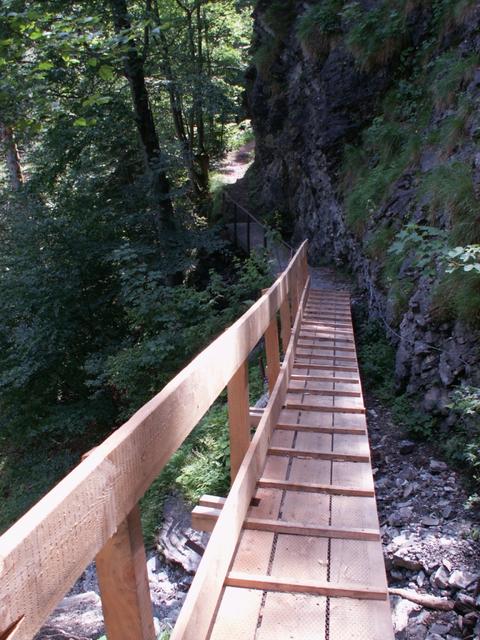 gut gebaute Holzbrücke