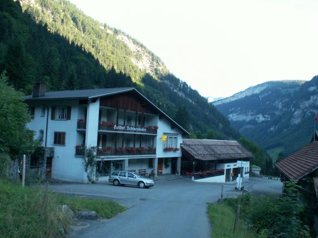 Im Gasthof Schönenboden übernachteten wir