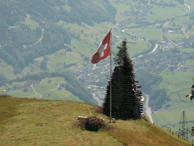 Höhenfeuer, das heute Abend angezündet wird