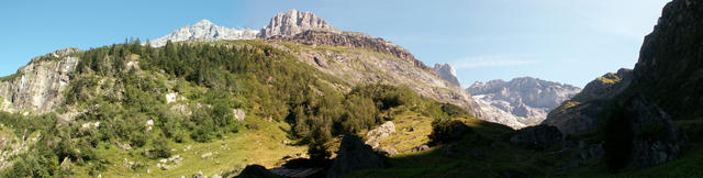 Breitbildfoto bei Blindensee mit Windgällen und Ruchen