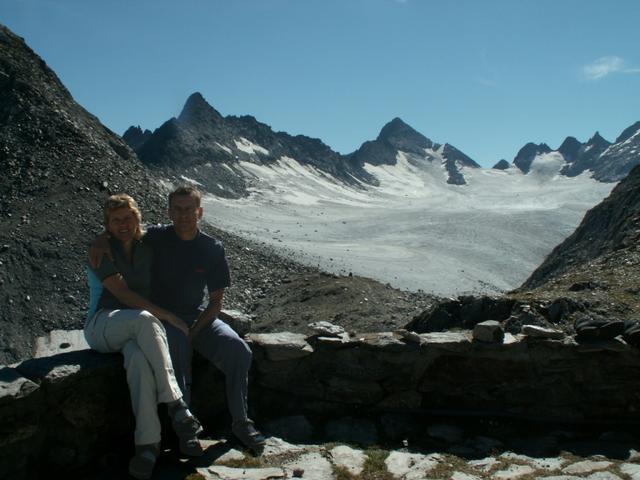 Erinnerungsfoto aufgenommen bei der Cavardiras Hütte