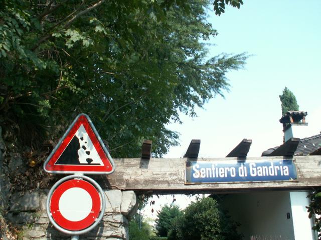 Eingang Sentiero di Gandria