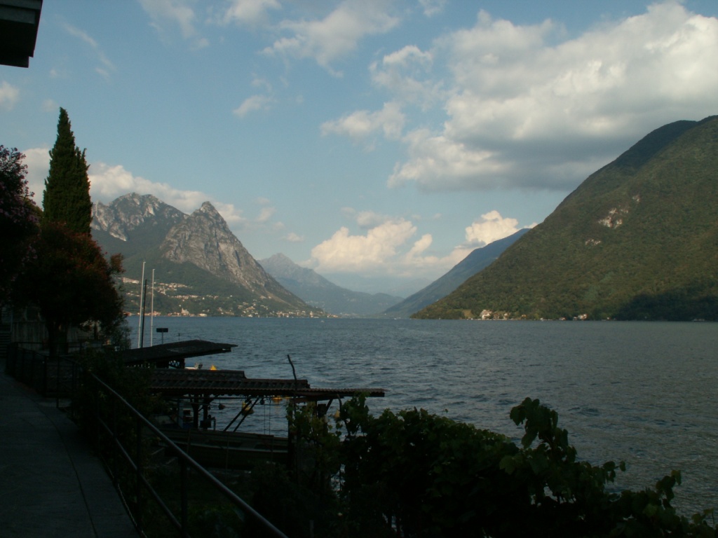 Blick auf den Luganersee Richtung Porlezza