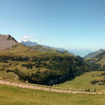 Breitbildfoto von der Bachegg mit Blick Richtung Älggi Alp