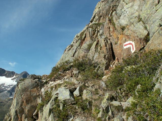 gut bezeichneter Bergweg