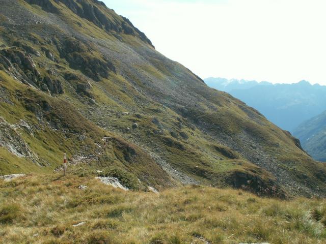 Blick zurück, von wo wir gekommen sind