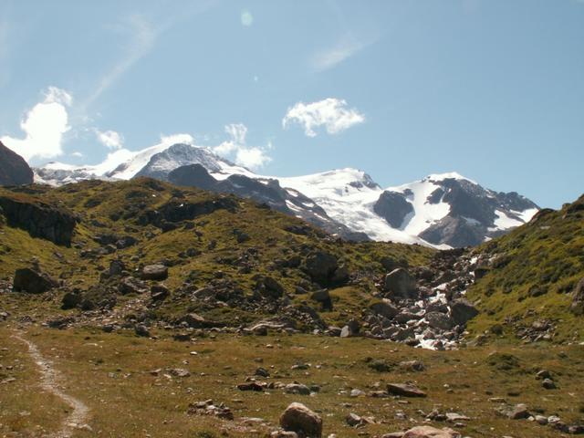 Blick zurück zum Gwächtenhorn und Tierberg