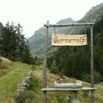 das Ende/Anfang des Gornerenalp