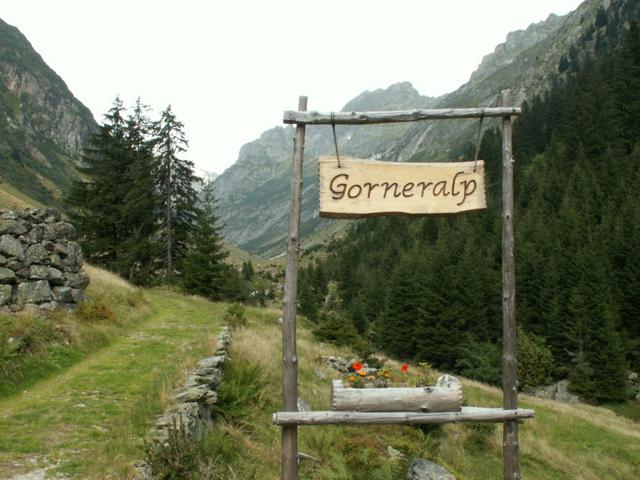 das Ende/Anfang des Gornerenalp