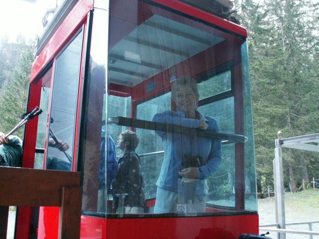 Mäusi in der Seilbahn Sali-Glattalp