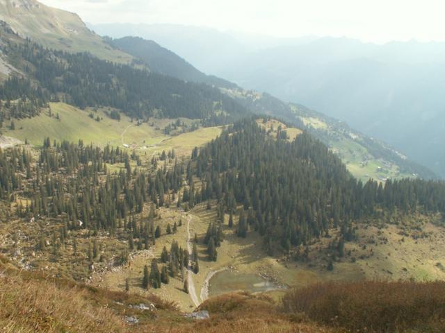 Blick runter nach Ober Stafel und Braunwald