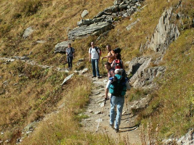 auf dem Sommerweg Richtung Maighels Hütte