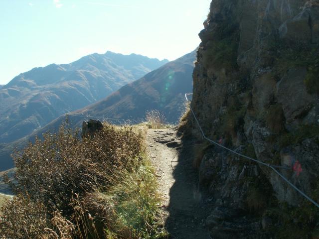 gesicherter Höhenweg