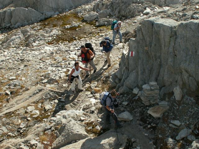 die GAC Gruppe kurz vor der Cadlimo Hütte