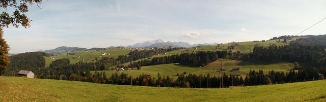 Breitbildfoto mit Blick Richtung Säntis