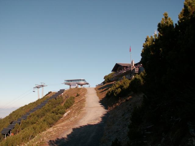 Blick zurück Richtung Bergstation Sareis