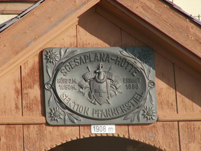 Eingang Schesaplana Hütte 1908 m.ü.M.