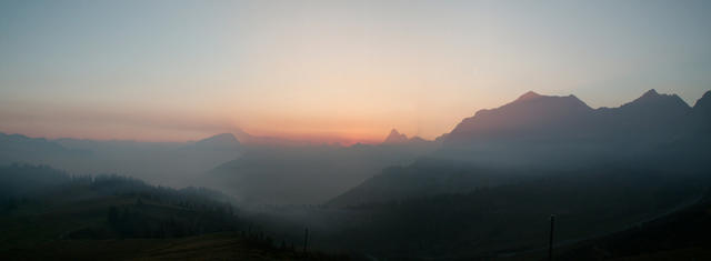 Breitbildfoto Abendstimmung