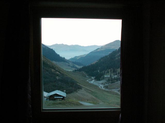 Aussicht am Morgen aus dem Schlafzimmerfenster