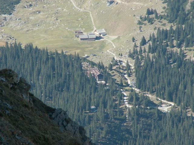 die Lindauer Hütte von oben