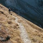 es geht runter zur Lindauer Hütte