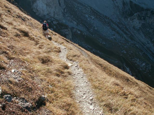 es geht runter zur Lindauer Hütte