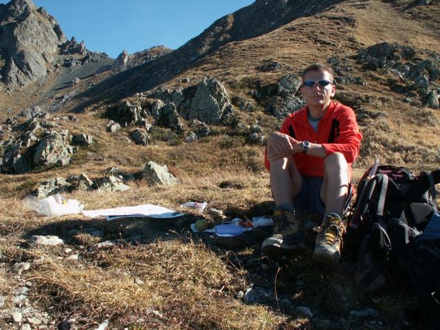 Mittagessen auf dem Bilkengrat, einfach grandios