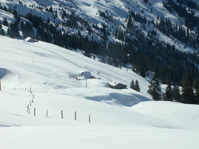 Blick runter zur Druesberghütte